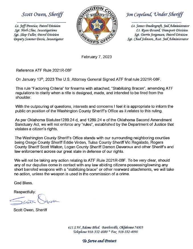 No Support of ATF Rule 2021R-08F